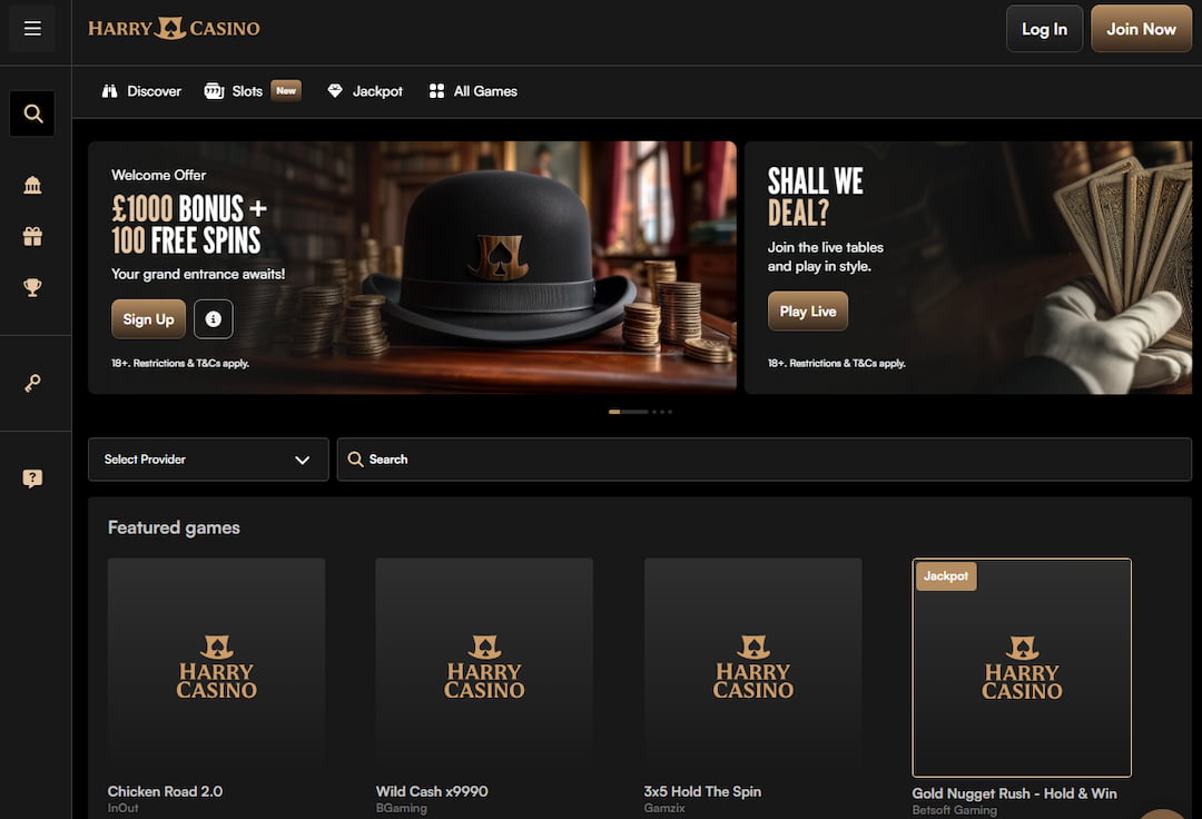 Harry Casino Review screenshot