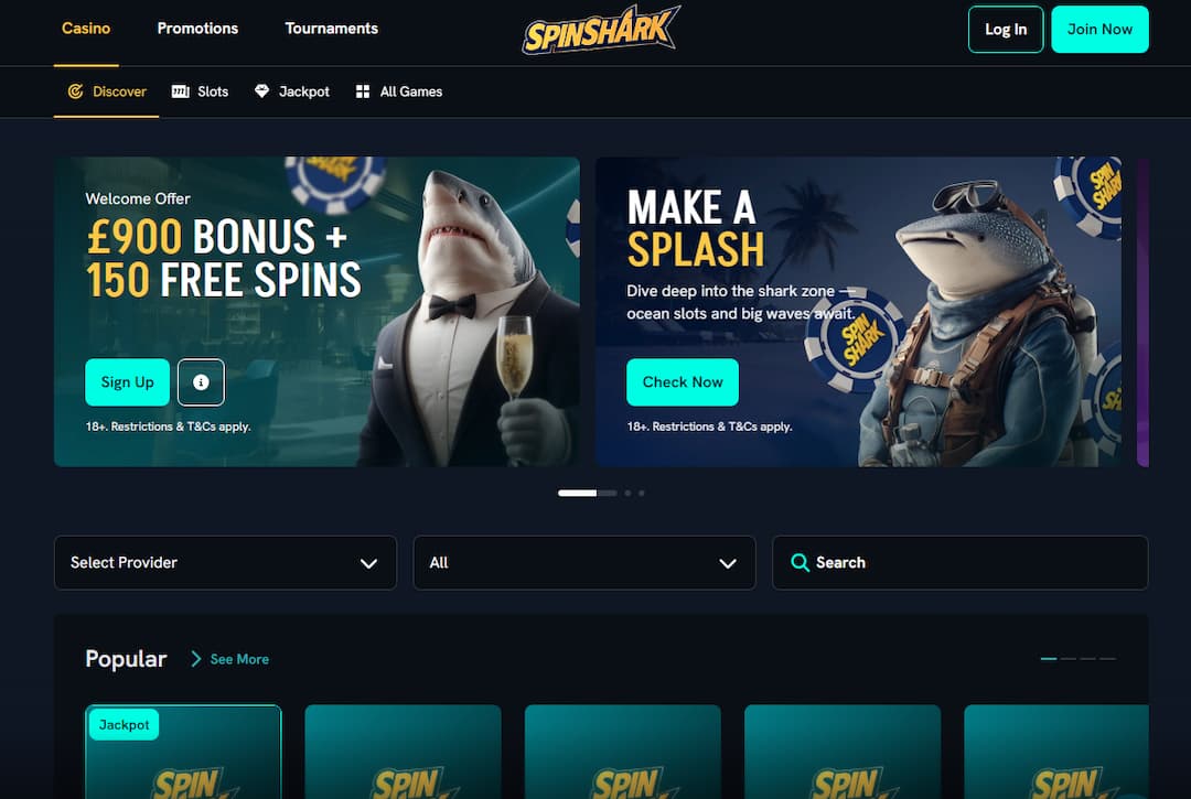 SpinShark Casino Review